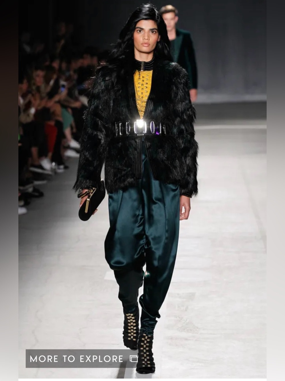 BALMAIN X H&M AW15 Runway Archive Avantgarde Luxury Y2K Faux Fur Jacket
